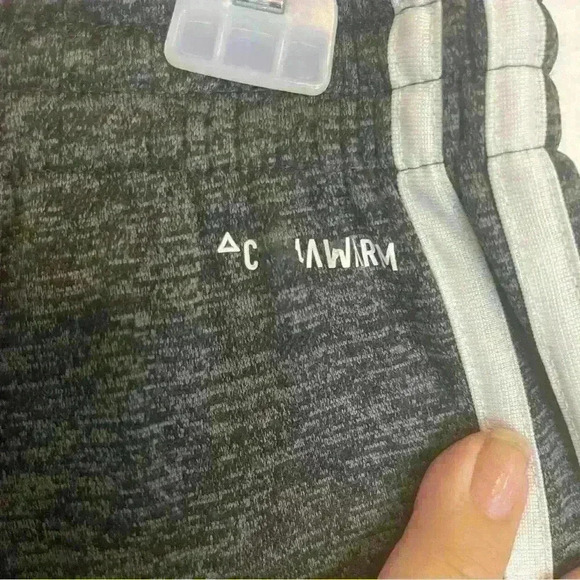 Adidas Men's Essentials Warm-Up Tapered 3-Stripes Track Pants Heather Gray Large - Picture 6 of 8